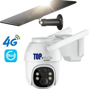 4G PTZ UBOX Solar Camera  , Auto Tracking 3MP